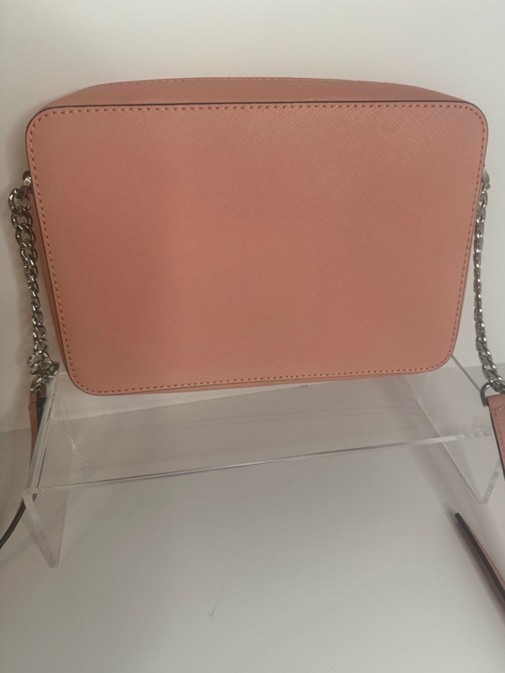 #265 Michael Kors Jet Set Saffiano Leather Chain Camera Crossbody Bag - Picture 3 of 13